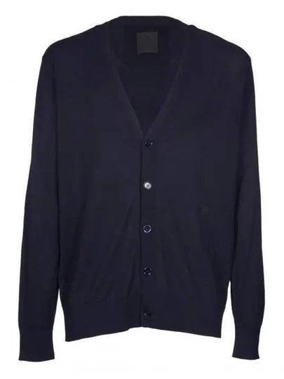 Cotton Silk Cardigan Night Blue - GIVENCHY - BALAAN 2