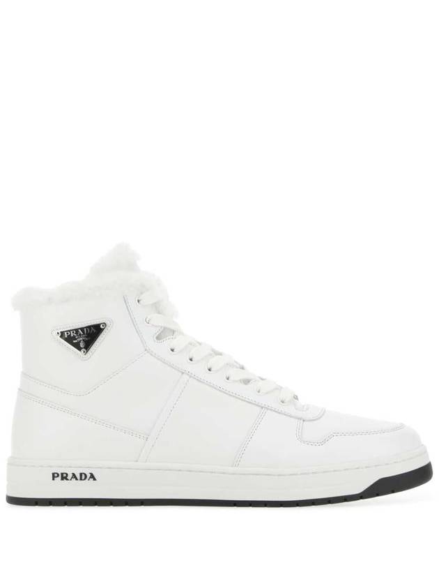 leather high top sneakers white - PRADA - BALAAN 2