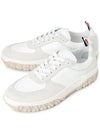 Letterman Panel Lace-Up Low-Top Sneakers White - THOM BROWNE - BALAAN 2