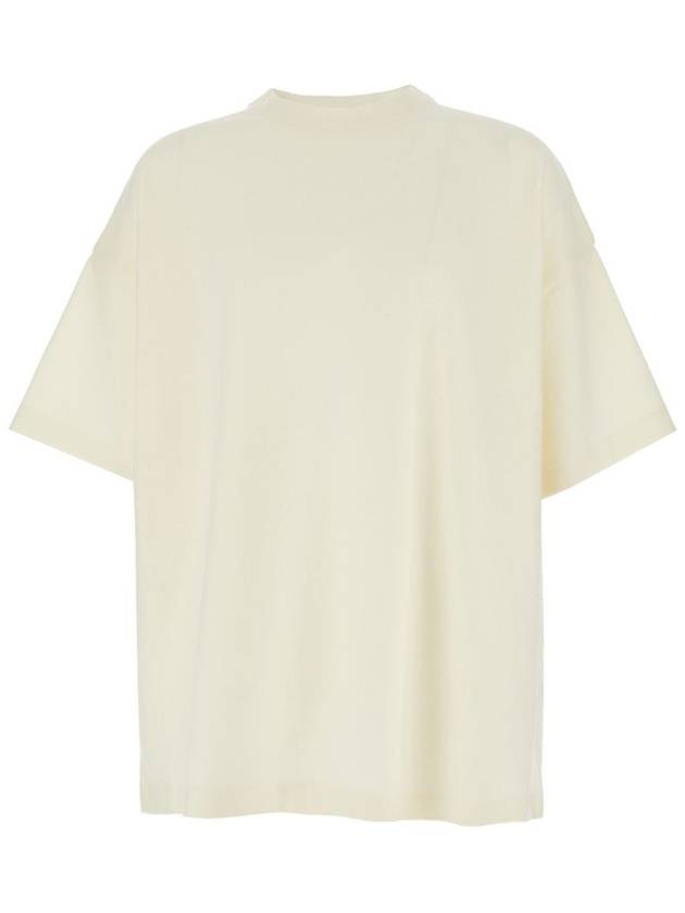 Beige T-Shirt With Patch Logo On The Back In Cotton Man - FEAR OF GOD - BALAAN 1