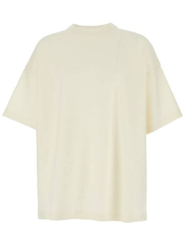 Beige T-Shirt With Patch Logo On The Back In Cotton Man - FEAR OF GOD - BALAAN 1