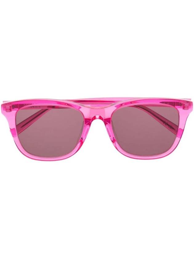 Eyewear Tortoiseshell Effect Square Frame Sunglasses Pink - SAINT LAURENT - BALAAN 1