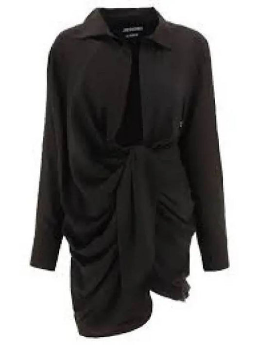 La Robe Bahia Sash Short Dress Black - JACQUEMUS - BALAAN 2
