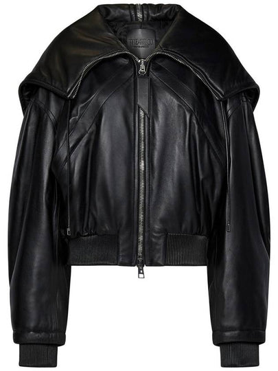 bomber leather jacket black - THE ATTICO - BALAAN 2