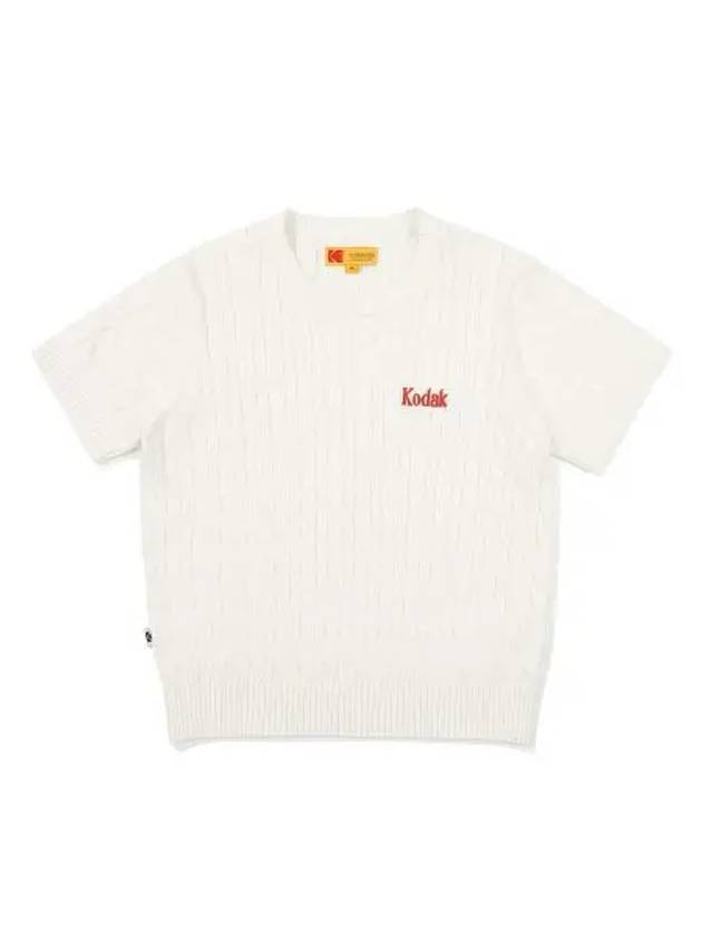 KODAK Color Eye Cable Short Sleeve Knit Women IVORY - KODO - BALAAN 1