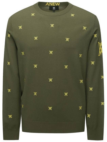 MEN MONOGRAM LOGO POINT PULLOVER SWEATER - ANEWGOLF - BALAAN 1