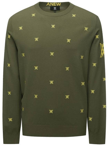 MEN MONOGRAM LOGO POINT PULLOVER SWEATER - ANEWGOLF - BALAAN 1