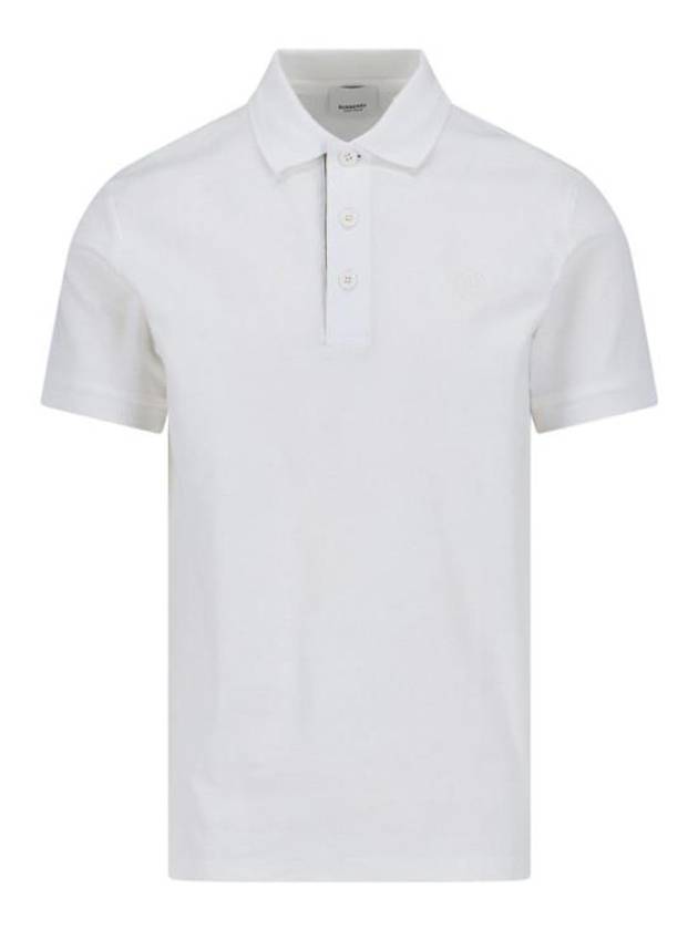 Eddie Cotton Polo Shirt White - BURBERRY - BALAAN 2