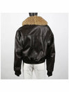 Women's Shearling Collar Leather Jacket Dark Chocolate - LEMAIRE - BALAAN 5