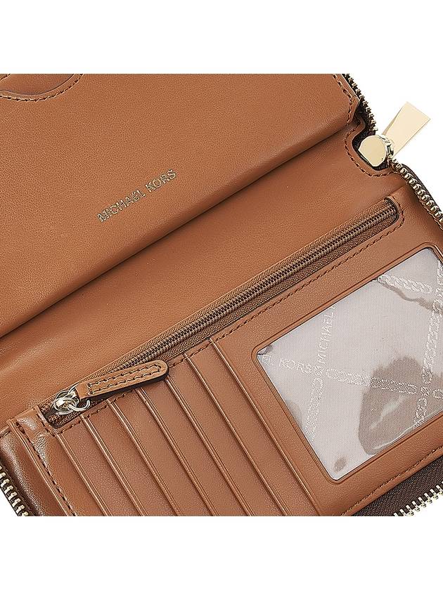 Large Logo Smartphone Wristlet Long Wallet Brown - MICHAEL KORS - BALAAN 10