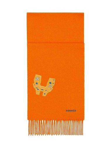 Space University Cashmere Muffler Orange - HERMES - BALAAN 1