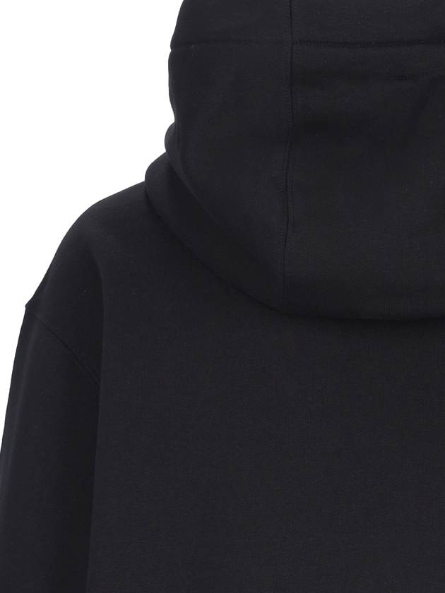 Logo Print Drawstring Hoodie Black - BURBERRY - BALAAN 6