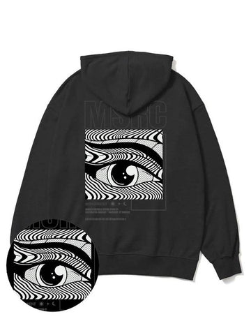 Of the Eye Vivid Gray Overfit Hoodie Black - MONSTER REPUBLIC - BALAAN 1