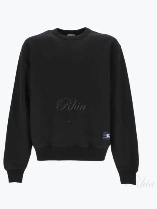 Cotton Sweatshirt Black - BURBERRY - BALAAN 2