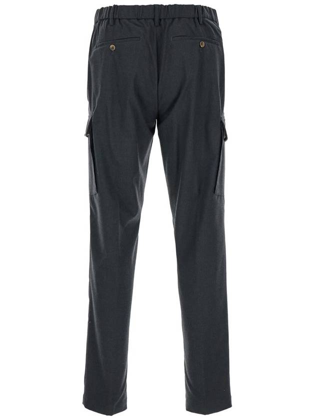 Grey Straight Pants With Drawstring In Stretch Fabric Man - MYTHS - BALAAN 2