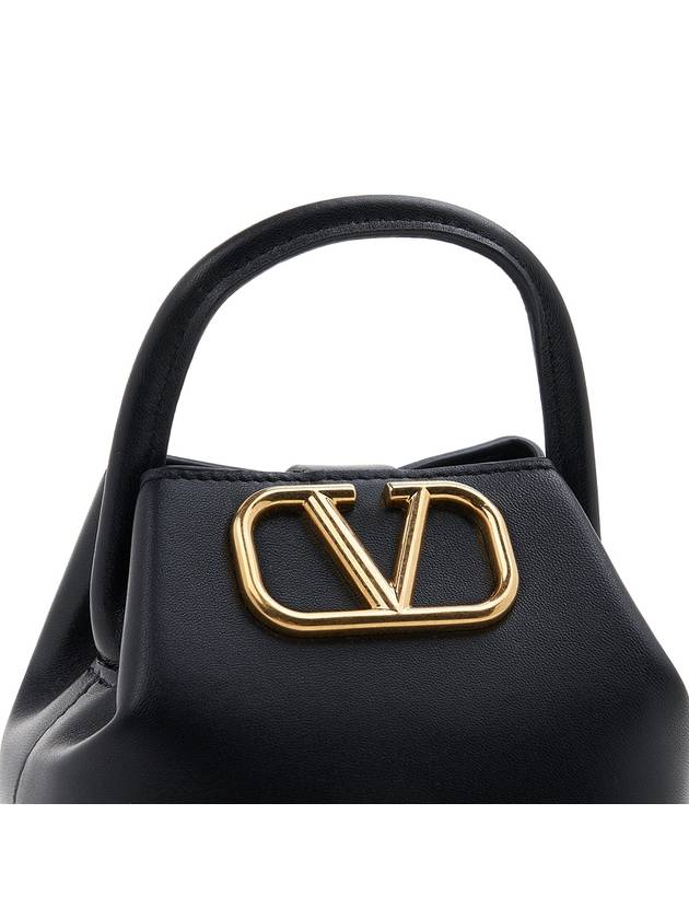 V Logo Micro Bucket Bag Black - VALENTINO - BALAAN 8