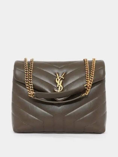 Bronze Monogram Loulou Matelasse Y Leather Small Shoulder Bag Brown - SAINT LAURENT - BALAAN 2