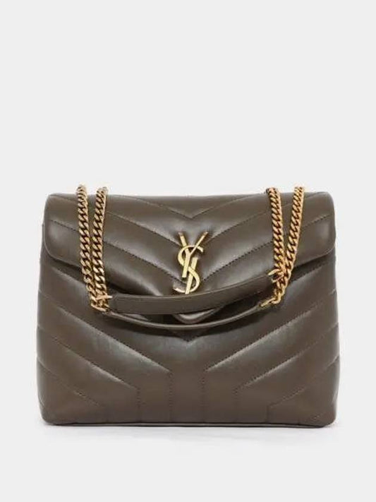 Bronze Monogram Loulou Matelasse Y Leather Small Shoulder Bag Brown - SAINT LAURENT - BALAAN 2