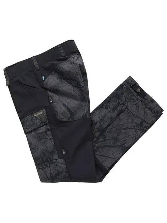 85656R 559 550 Keb Trousers Regular Black Camo Black Men's Long Pants - FJALL RAVEN - BALAAN 1