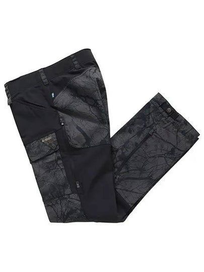 Men's Keb Regular Trousers Black Camo Stone Grey - FJALL RAVEN - BALAAN 2