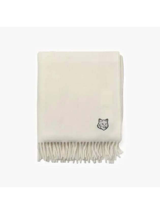 Wool Fox Head Muffler Ivory - MAISON KITSUNE - BALAAN 3