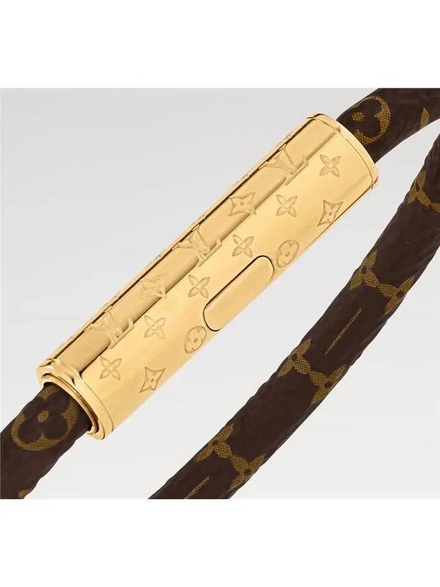 LV Confidential Monogram Canvas Bracelet Gold Brown - LOUIS VUITTON - BALAAN 4