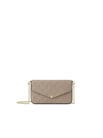 Women's Felicie Pochette Monogram Empreinte Leather Cross Bag Dune - LOUIS VUITTON - BALAAN 1