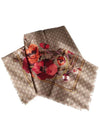 GG Flower Square Shawl Wool Muffler Red - GUCCI - BALAAN 2