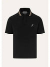 Embroidery Polo Shirt Black - SALVATORE FERRAGAMO - BALAAN 2