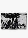 Graffiti Logo Print Leather Card Wallet White Black - ALEXANDER MCQUEEN - BALAAN 1