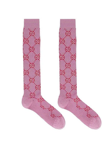 lam? fabric GG jacquard socks pink - GUCCI - BALAAN 1