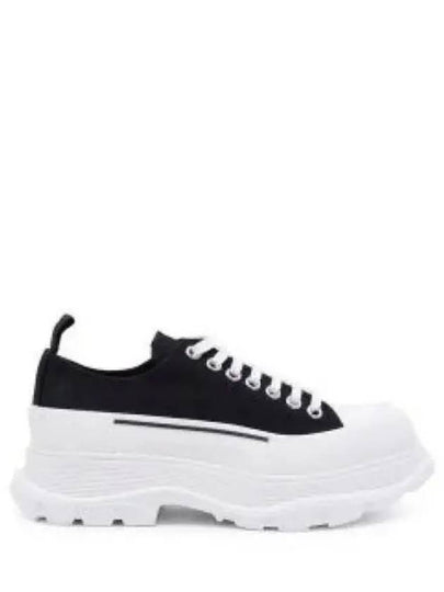 Tread Slick Low Top Sneakers Black White - ALEXANDER MCQUEEN - BALAAN 2