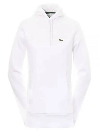 Logo Patch Organic Cotton Hoodie White - LACOSTE - BALAAN 2