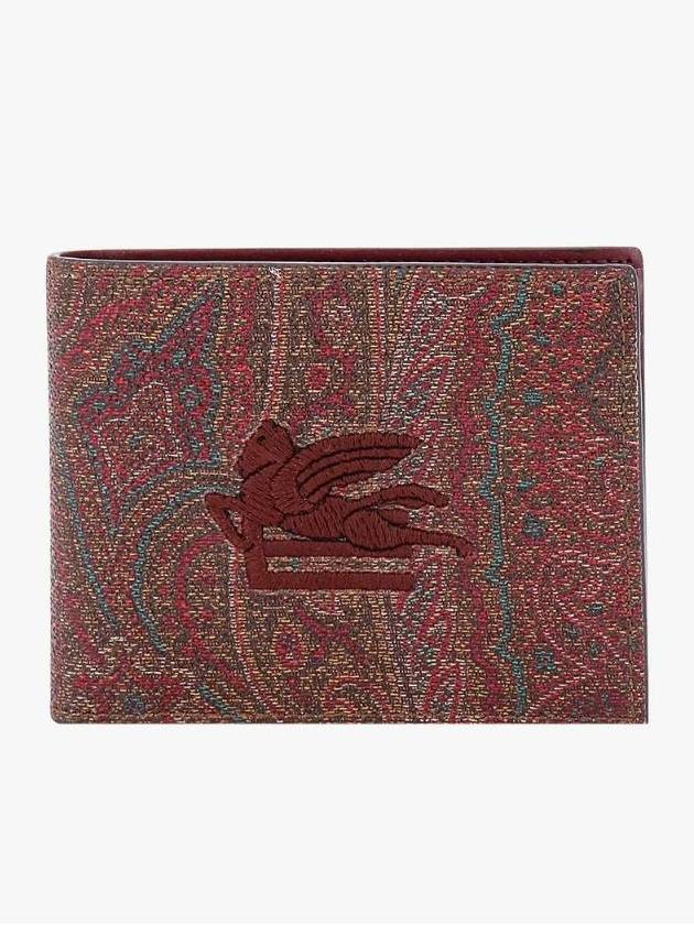 Pegaso Logo Paisley Bifold Half Wallet Brown - ETRO - BALAAN 1