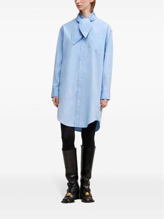 Scarf Collar Shirt Dress FDR104 CO0063 484 - AMI - BALAAN 3