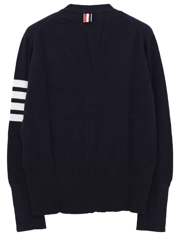 Men's Diagonal Classic Cashmere Cardigan Navy - THOM BROWNE - BALAAN 3