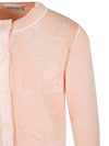 Kids Debossed EKD Cotton Cardigan Dusty Pink - BURBERRY - BALAAN 5