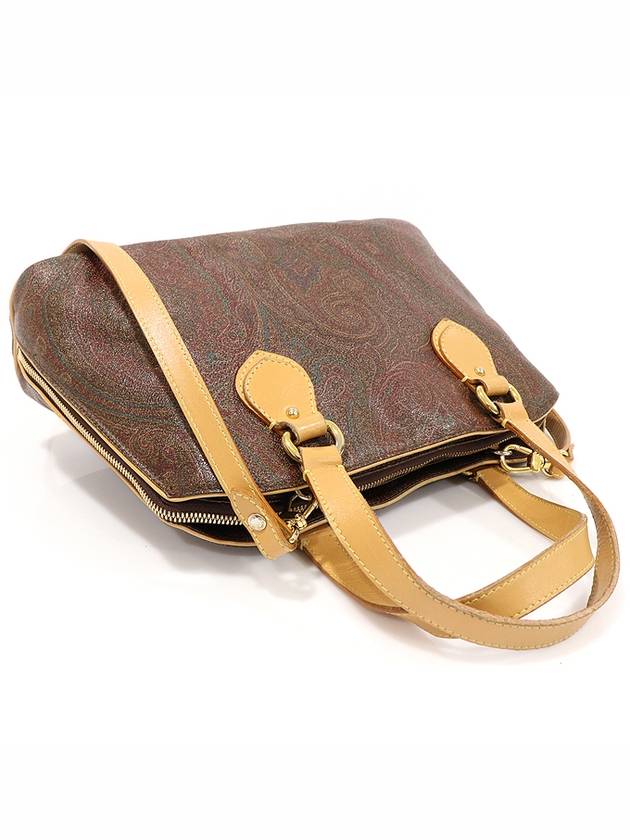 0D516 9906 PVC Paisley Brown Leather Trimming Gold 2WAY - ETRO - BALAAN 3