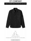 Garment Dyeing Lens Wappen Zip-Up Long Sleeve Shirt Black - CP COMPANY - BALAAN 3