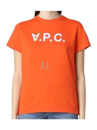 VPC Logo Organic Cotton Short Sleeve T-Shirt Orange - A.P.C. - BALAAN 2