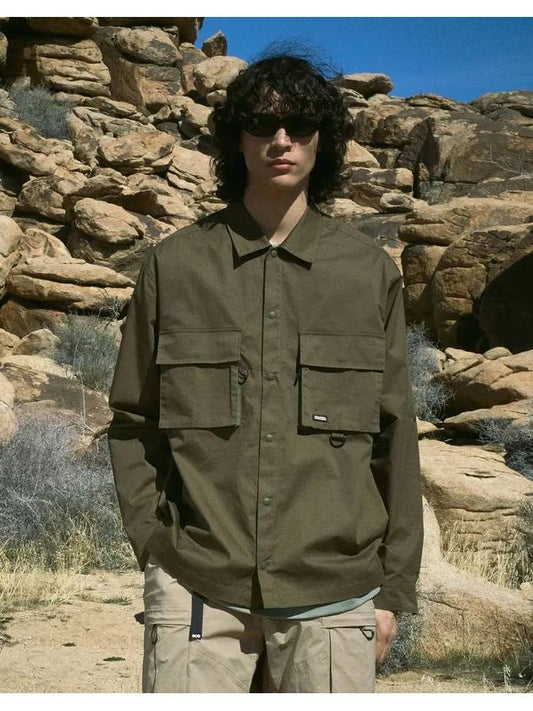 Mountain Utility Shirt Jacket Khaki FJK113 - FLUKE - BALAAN 1