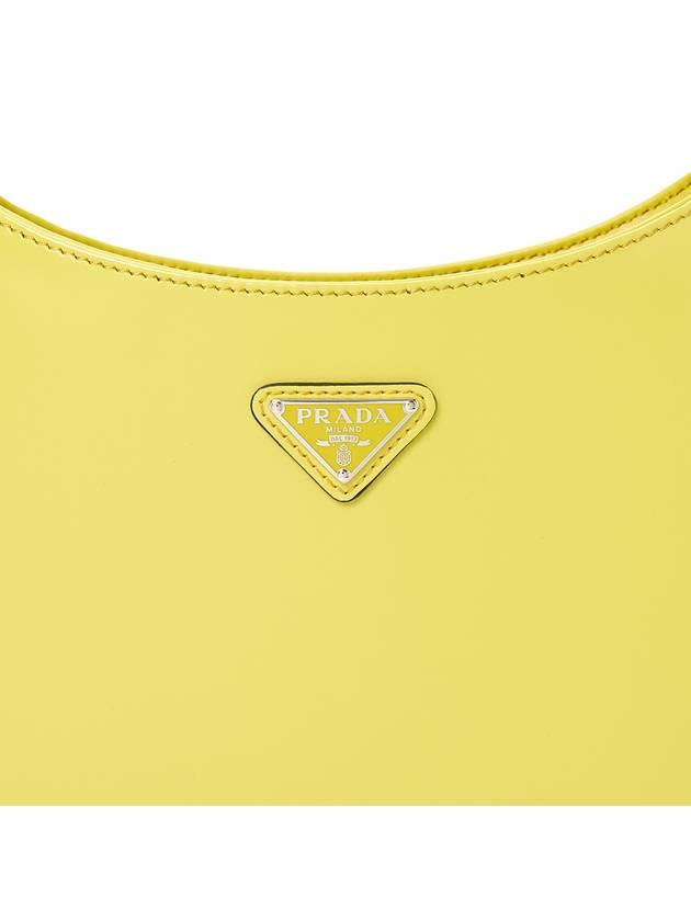 Triangular Logo Cleo Brushed Leather Shoulder Bag Yellow - PRADA - BALAAN 8