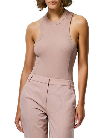 Tibi Ladies Toffee Ribbed Racerback Bodysuit, Size Small - TIBI - BALAAN 1