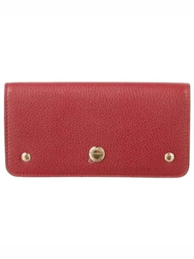 Rowe Calf Leather Long Wallet Red - BURBERRY - BALAAN 2