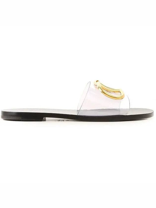 S0L42 ECG 001 V logo transparent sandals - VALENTINO - BALAAN 1