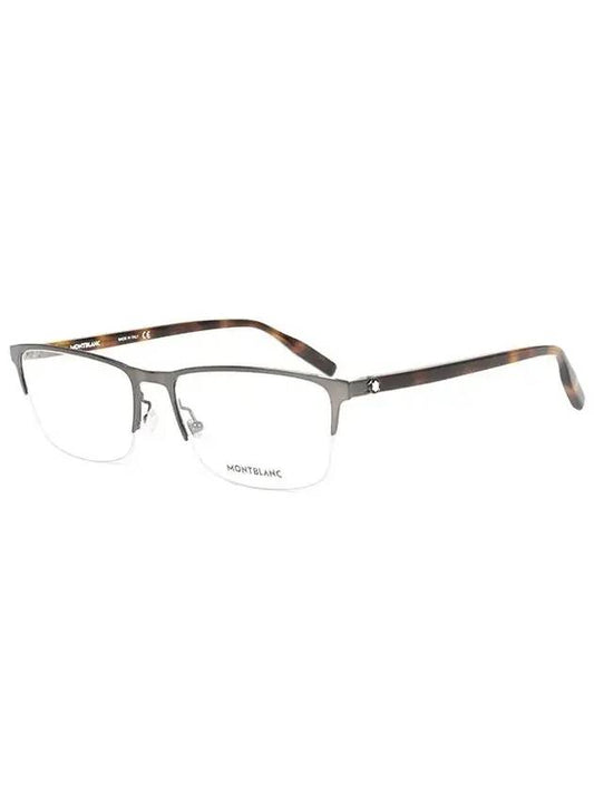 Eyewear Half Rimless Metal Eyeglasses Brown - MONTBLANC - BALAAN 1