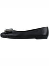 Double Bow Ballerina Flats Black - SALVATORE FERRAGAMO - 4