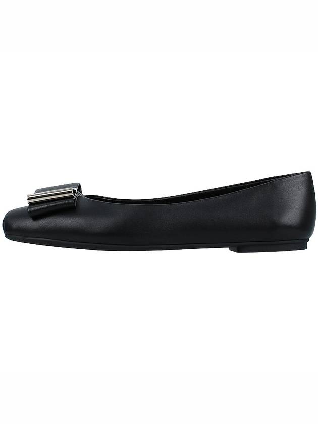 Double Bow Ballerina Flats Black - SALVATORE FERRAGAMO - BALAAN 4