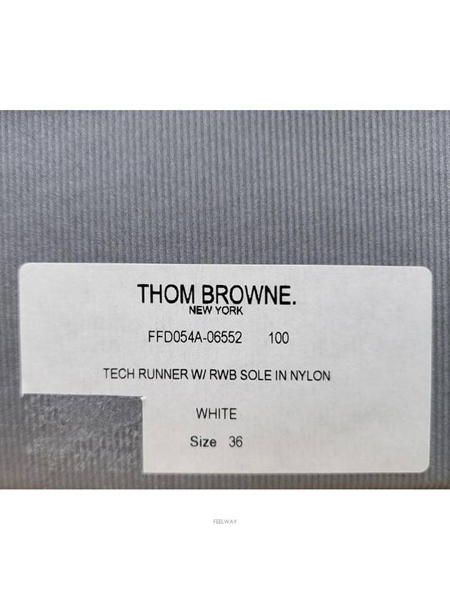 Thom Women Browne Nylon Tech Runner Low Top Sneakers Grey White - THOM BROWNE - BALAAN 8