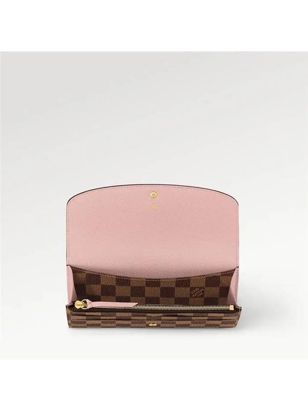 Emilie Wallet Damier Ebene Rose Ballerine Pink - LOUIS VUITTON - BALAAN 4